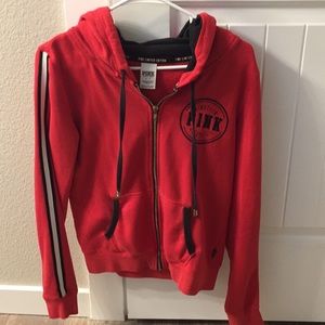 Pink full zip hoodie